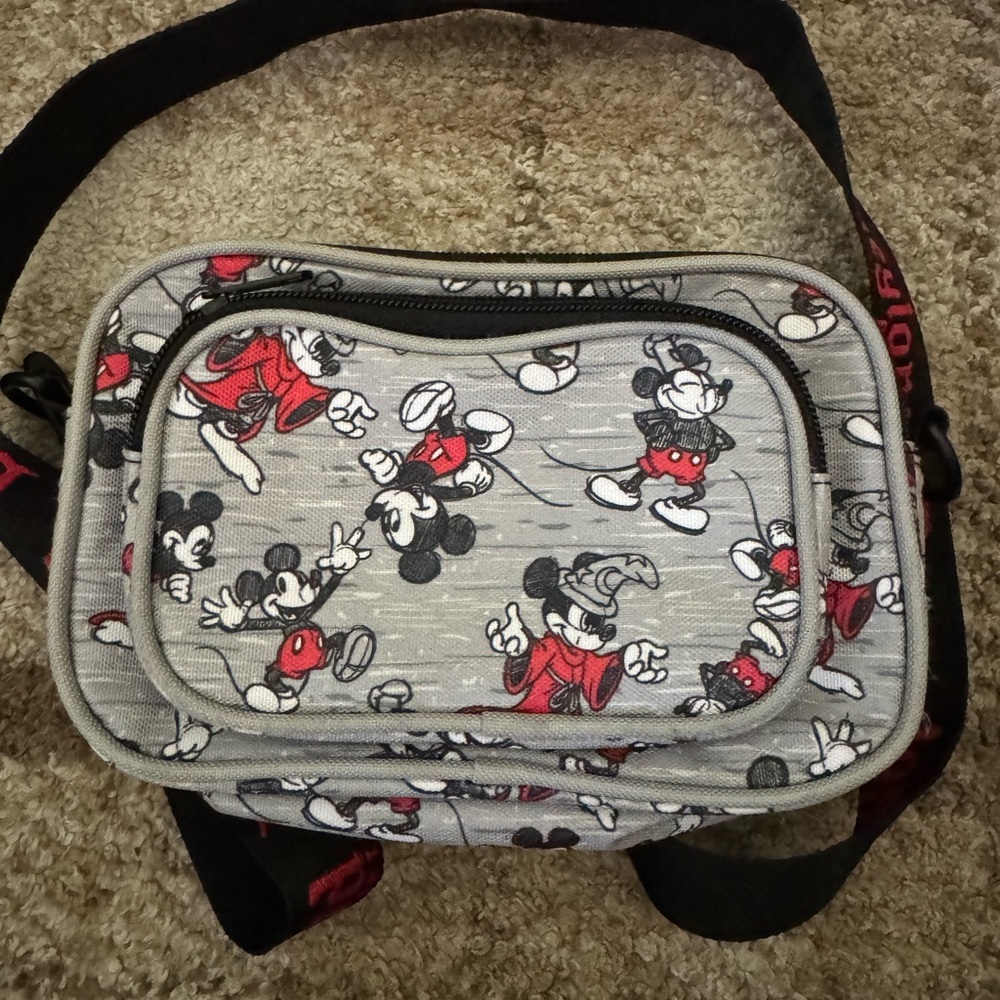 Disney Mickey Mouse Crossbody Bag - Gray and Red